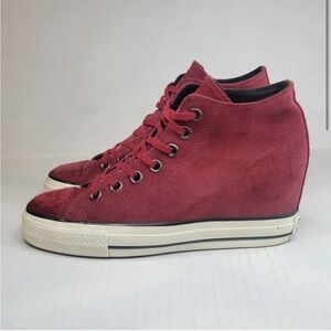 Converse Chuck Taylor Lux Hidden Wedge Mid Red Suede
Womens Size 8